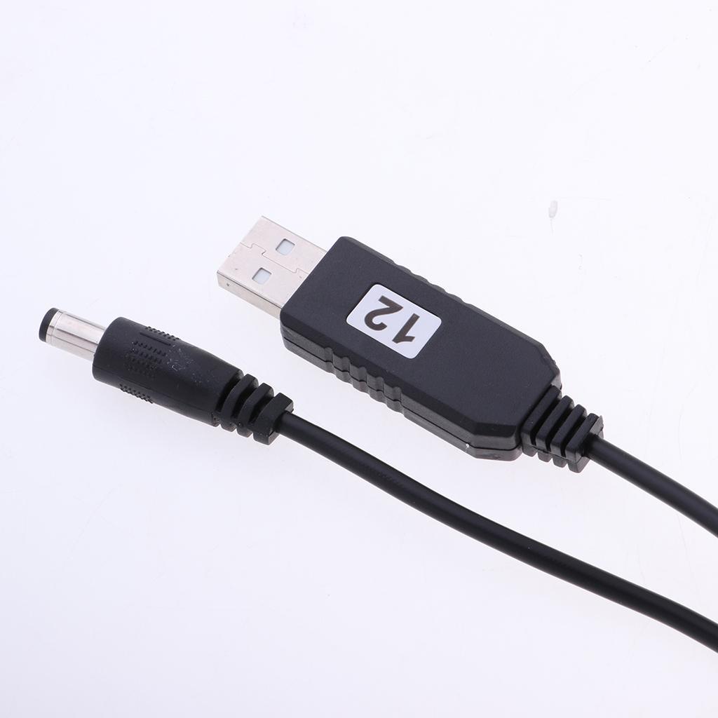 USB   DC   5V   To   12V   5 . 5mm   x   2 . 1mm   DC   Barrel   Male   Connector       Power   Cable