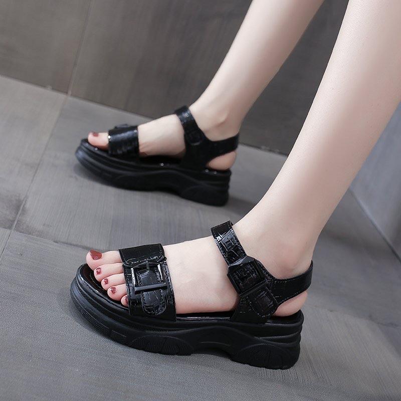 Sandal nữ, sandal ulzzang chiến binh 2 màu đen trắng