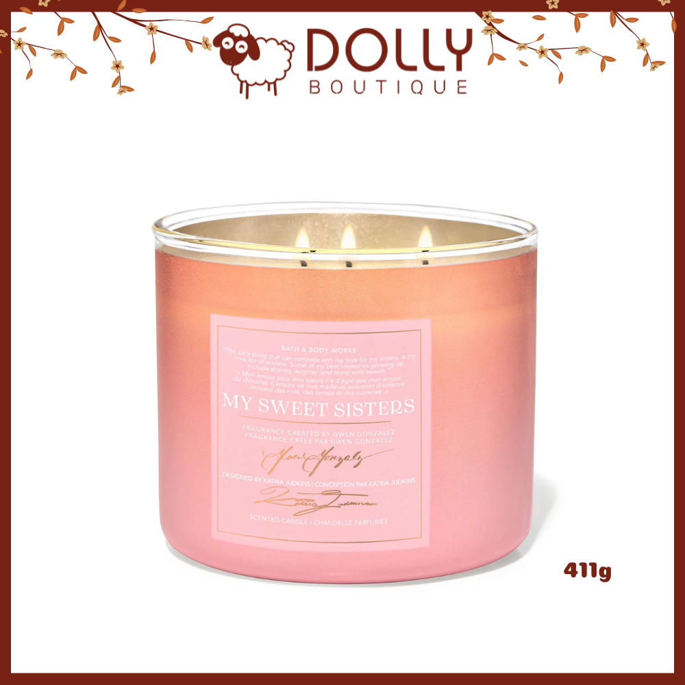 Nến Thơm 3 Bấc My Sweet Sisters 3-Wick Candle 411g