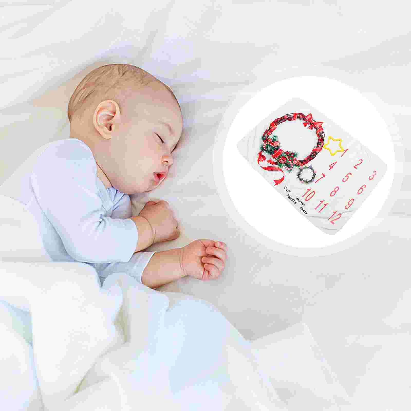 Bé Gái Bé Trai Cột Mốc Chăn Biểu Đồ Phát Triển Bộ Chăn Ga Gối Chụp Ảnh Chống Đỡ