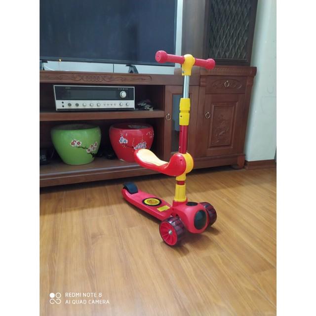 Xe trượt Scooter, có nhạc phát sáng 2 in 1, chịu lực > 70kg, Cao cấp bền bì an toàn cho bé