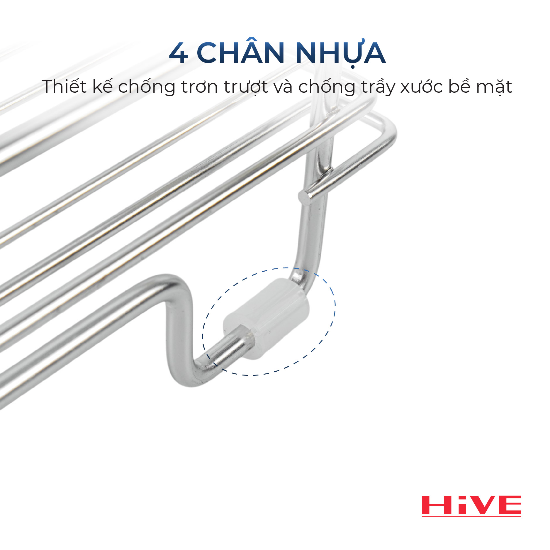 Giá úp chén bát HiVE ALC 2 tầng White inox Hàn Quốc cao cấp