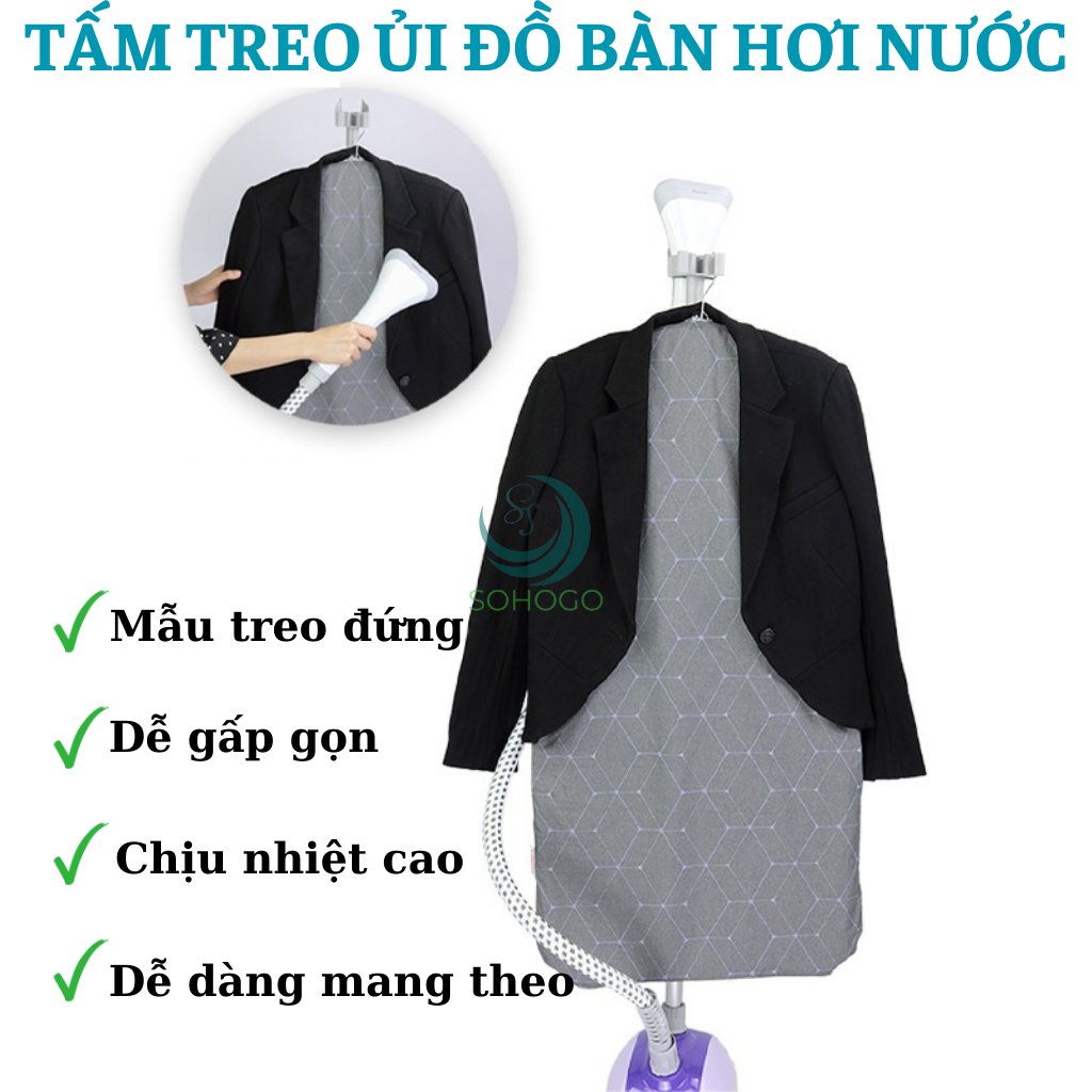 Tấm Lót Ủi Đồ Treo Tường-Thảm Ủi Đồ Gắn Móc Treo Cho Tất Cả Các Loại Bàn Ủi– Tiện Dụng Cho Gia Đình