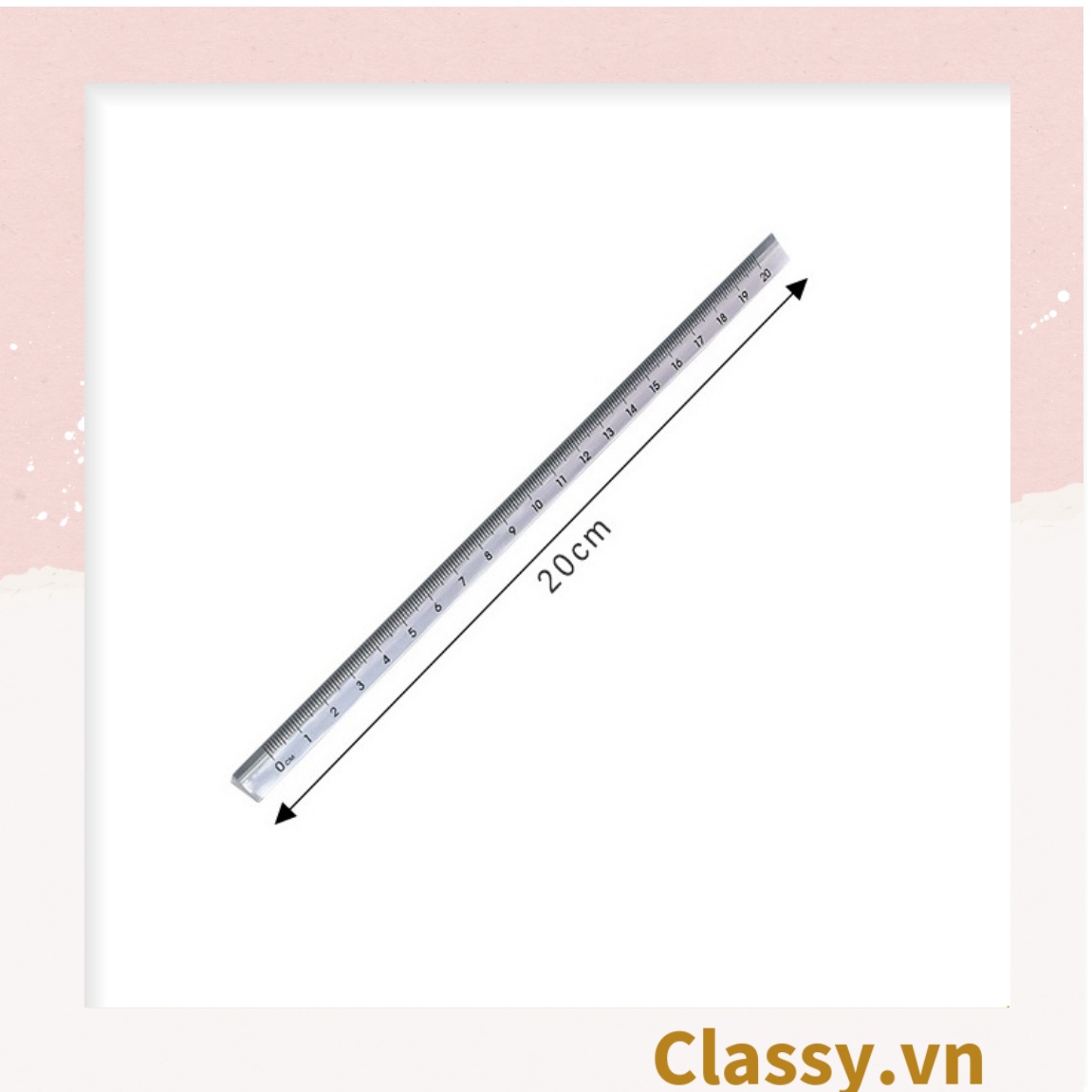 Classy Thước kẻ 20CM trong suốt hình lăng trụ tam giác độc đáo PK1412