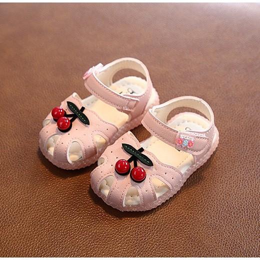 Cho Bé Dép sandal tập đi trẻ em phối Nơ đính đá phong cách vintage chống vấp cho bé gái mã SDB2