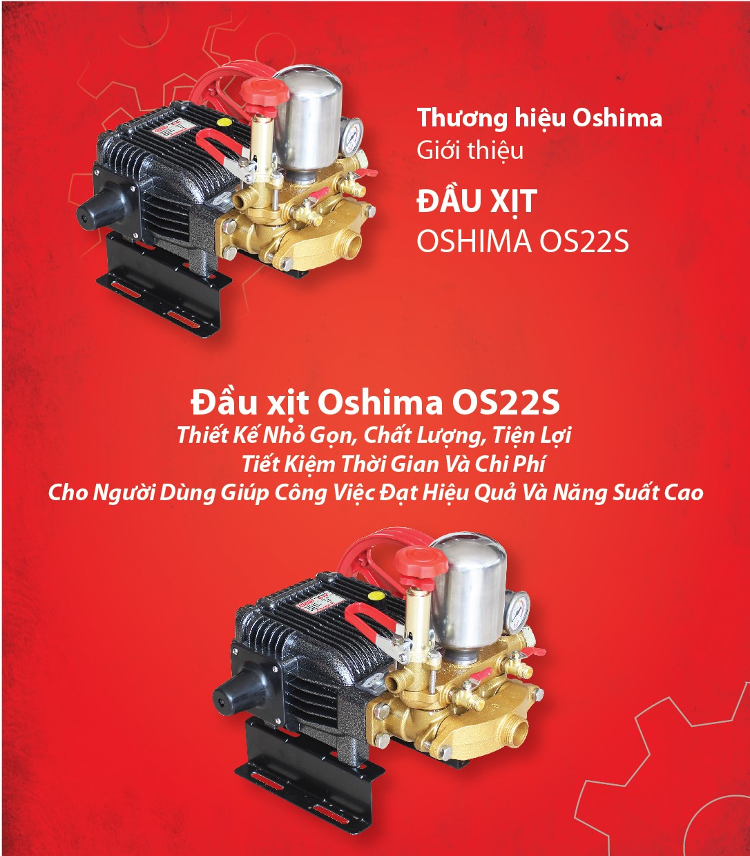 Đầu Phun Xịt Áp Lực 1HP Oshima OS-22S