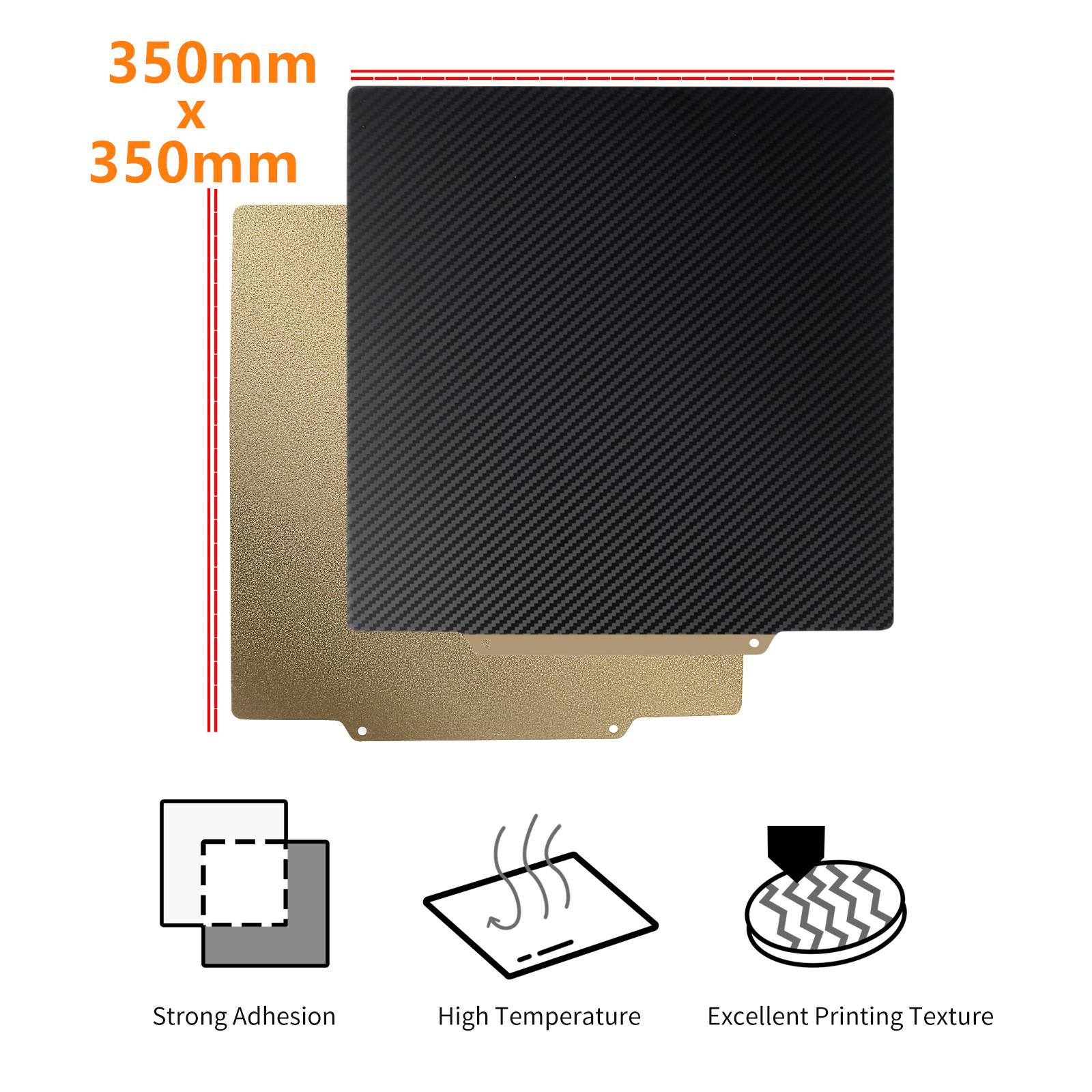 Tấm PEI 350x350mm Tấm được xây dựng giường nóng với cơ sở từ tính thú cưng mịn/có kết cấu cho máy in 3D Fysetc Voron 2.4