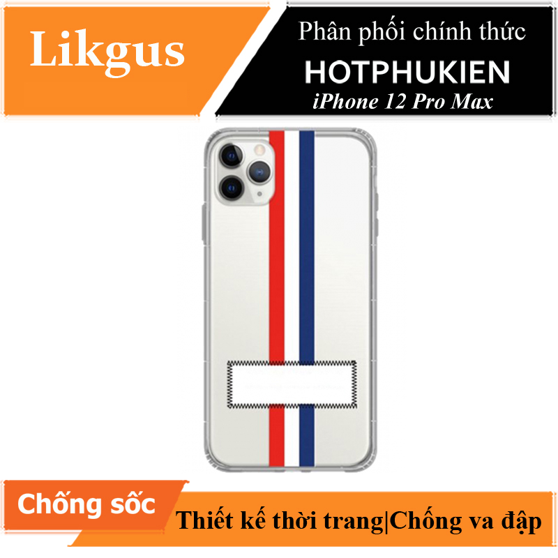 Ốp lưng chống sốc trong suốt cho iPhone 12 Pro Max hiệu Likgus thom brown - hàng nhập khẩu