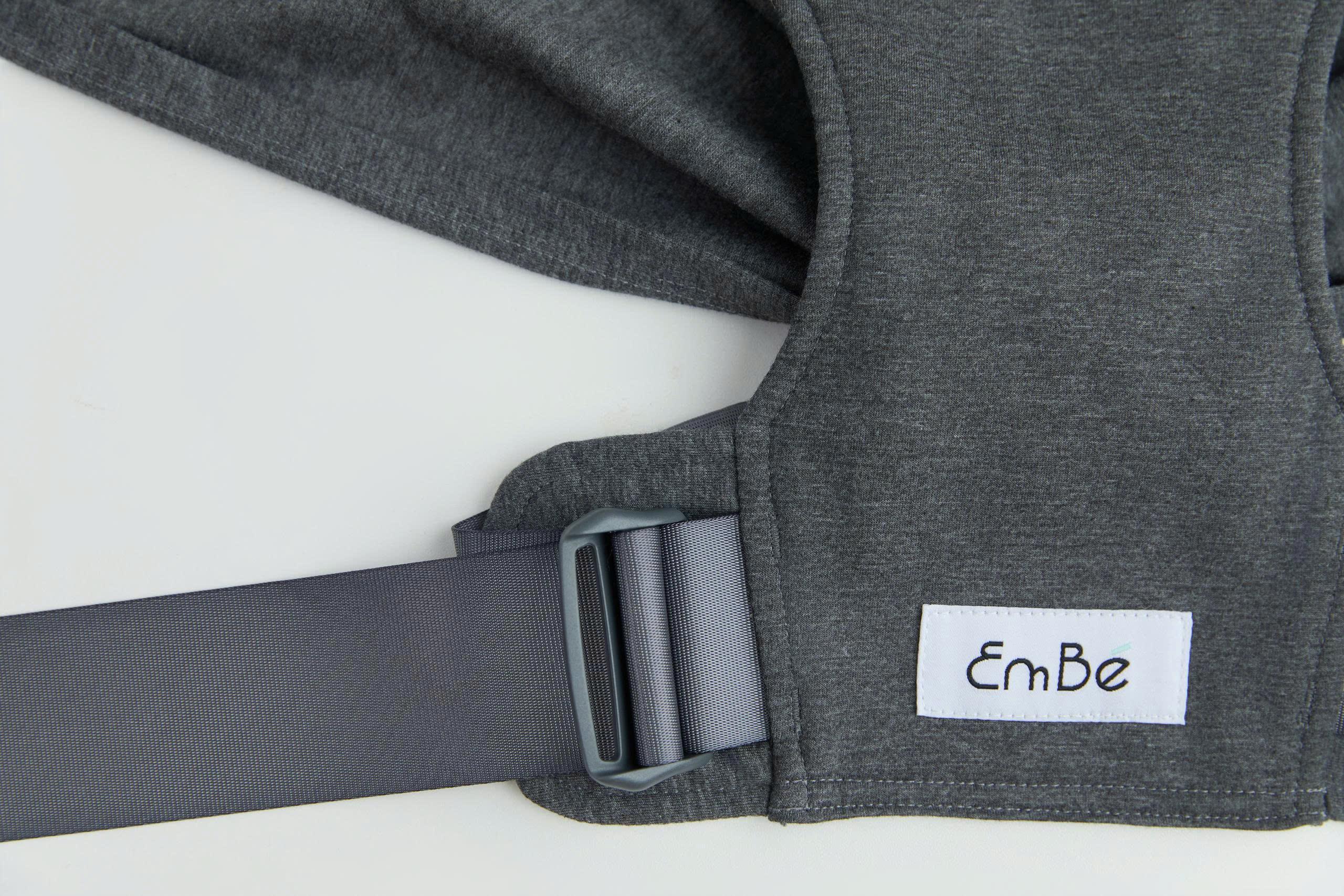 [THIẾT KẾ MỚI] Địu Vải EmBé Sling Cao Cấp Màu Charcoal Cho Bé Từ 0 Đến 24 Tháng Tuổi