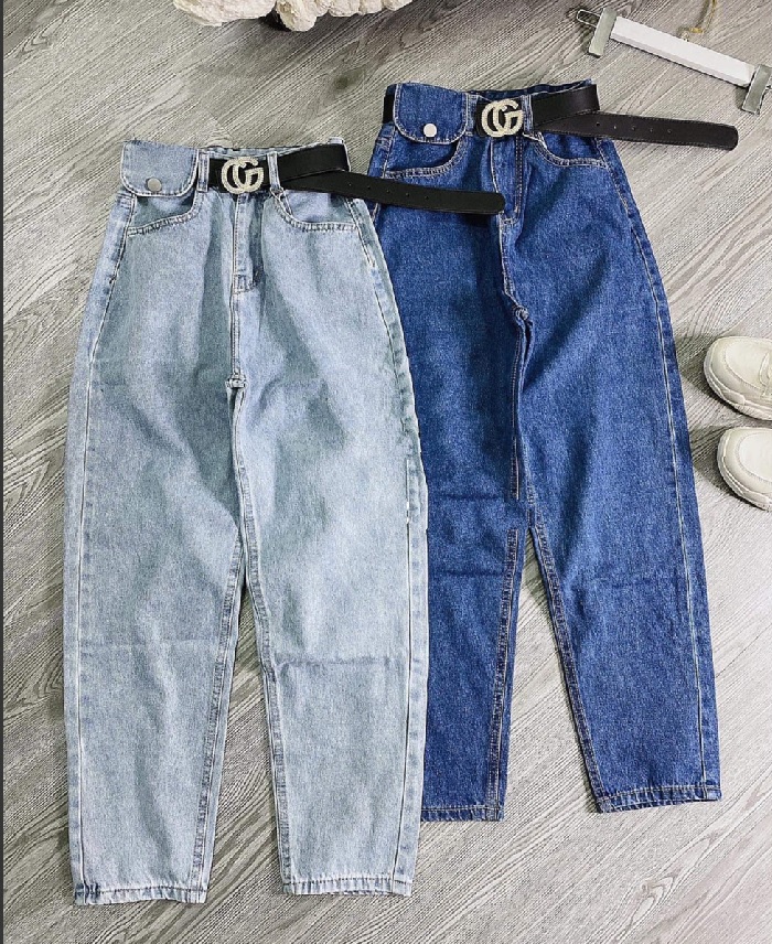 Quần bò nữ, baggy jean cao cấp