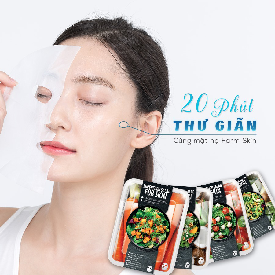 Combo Mặt Nạ Salad FarmSkin ( Hộp 7 miếng )