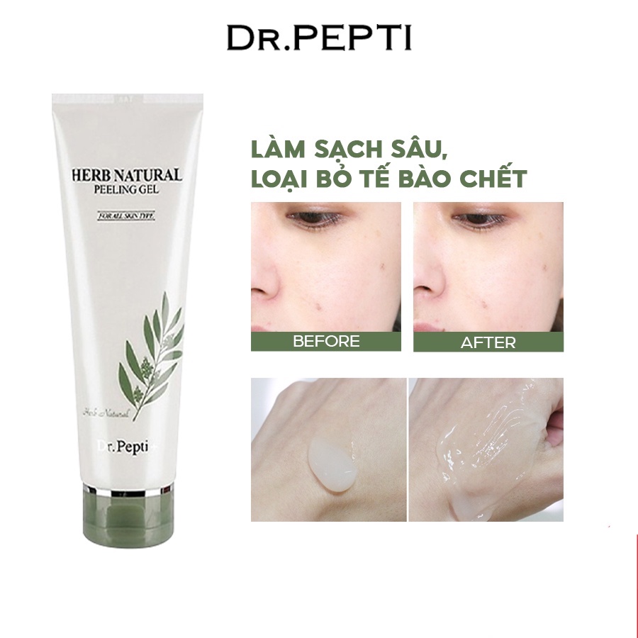 Tẩy tế bào chết Dr.Pepti+ Herb Natural Peeling Gel 130ml