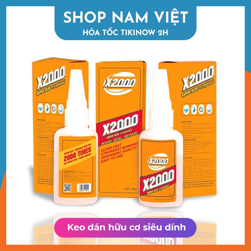 Keo dán siêu dính X2000 (50g) dán gỗ, sắt, sứ, kim loại đa năng