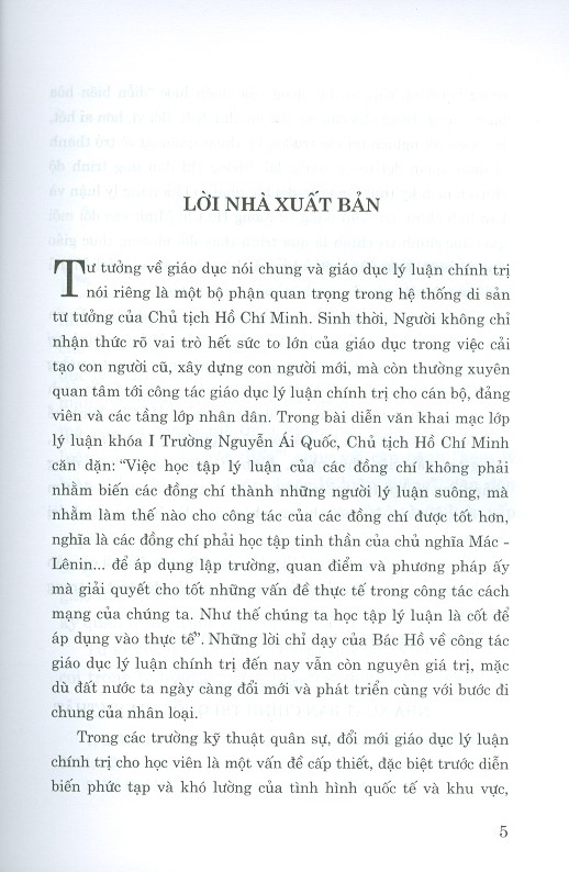 Đổi Mới Giáo Dục Lý Luận Chính Trị Cho Học Viên Sĩ Quan Kỹ Thuật Quân Sự Hiện Nay Theo Tư Tưởng Hồ Chí Minh