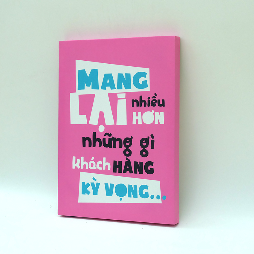 Tranh slogan canvas tạo động lực [trang trí văn phòng] OFV082 Mang lại nhiều hơn những gì khách hàng kỳ vọng Cocopic