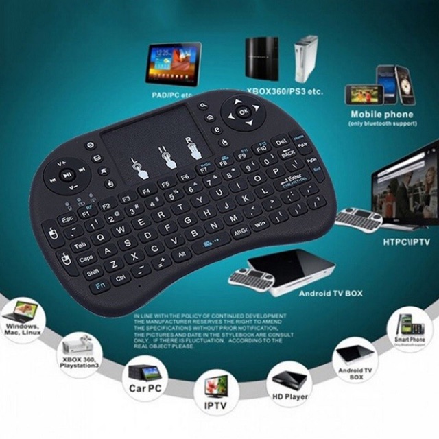 Bàn phím Wireless mini UKB500- Bàn phím không dây mini keyboard kiêm chuột cảm ứng đa năng wireless - Hàng chính hãng