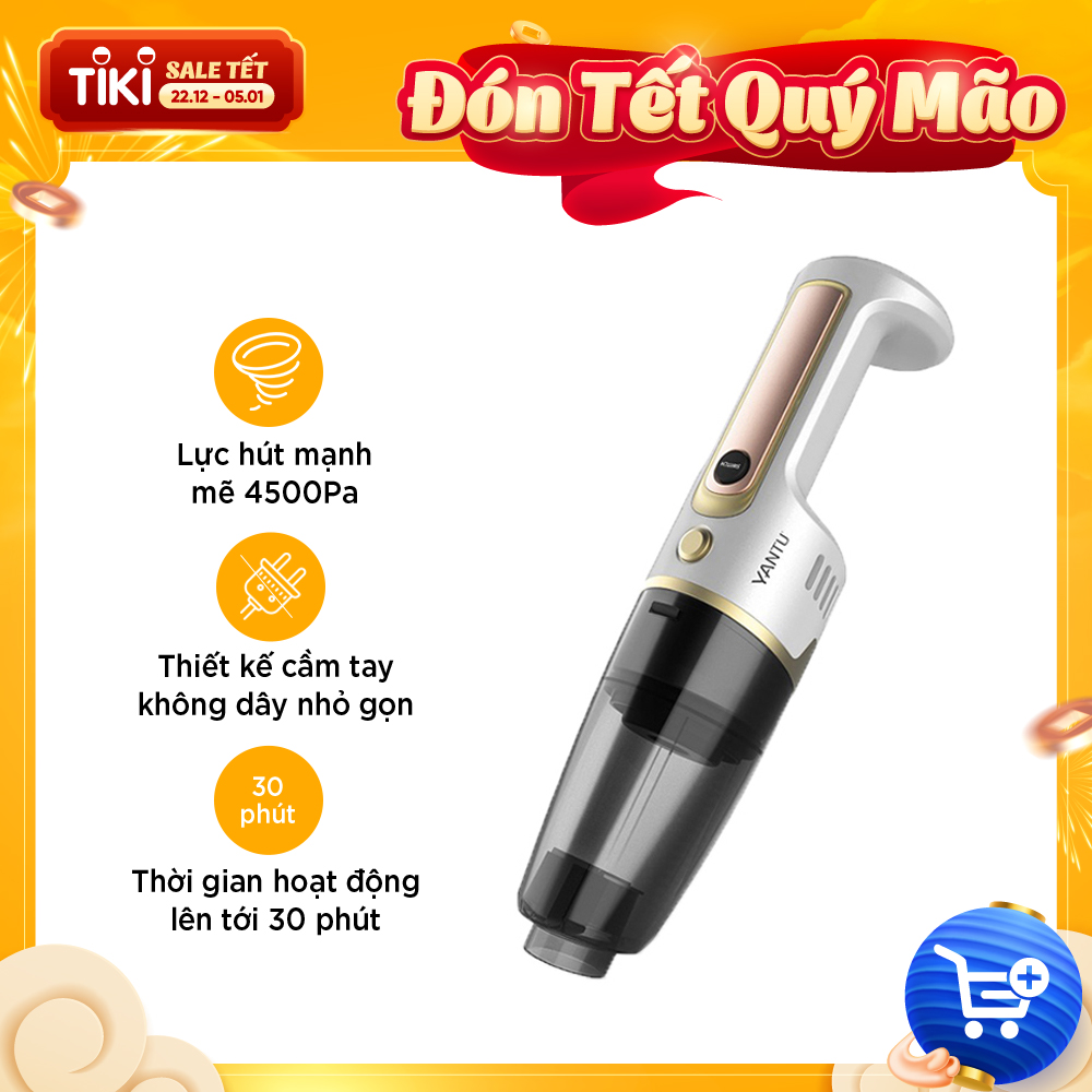 Máy hút bụi cầm tay không dây YANTU V01S - Máy hút bụi ô tô - Hàng chính hãng