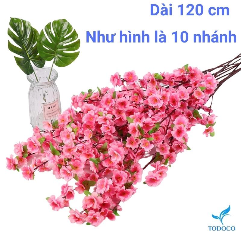 Cành đào giả trang trí tết decor phòng khách cao cấp chụp ảnh đẹp dài 65 - 120cm H00