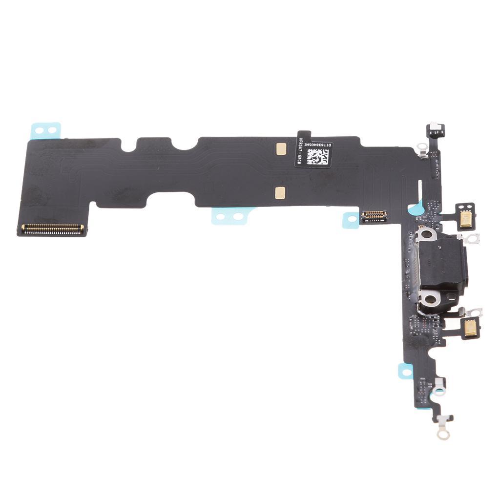 Charging Port Dock Connector Flex Cable with Headphone Jack Microphone Replacment Assembly for Apple iPhone 8 Plus Black/White