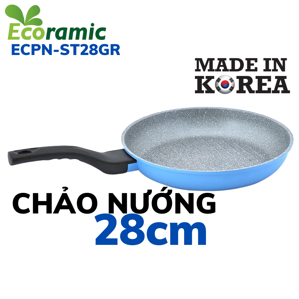 Chảo Đá Nướng Cao Cấp Ecoramic ECPN-ST28 GR