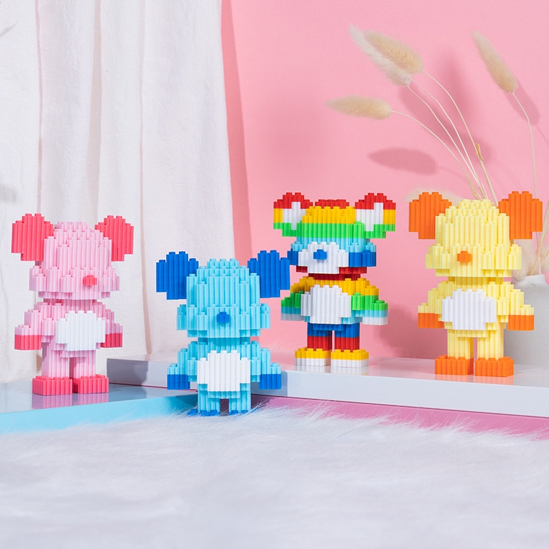 [Full mẫu] Đồ chơi lắp ráp bearbrick gấu bạo lực mini 3d decor độc đáo đáng yêu