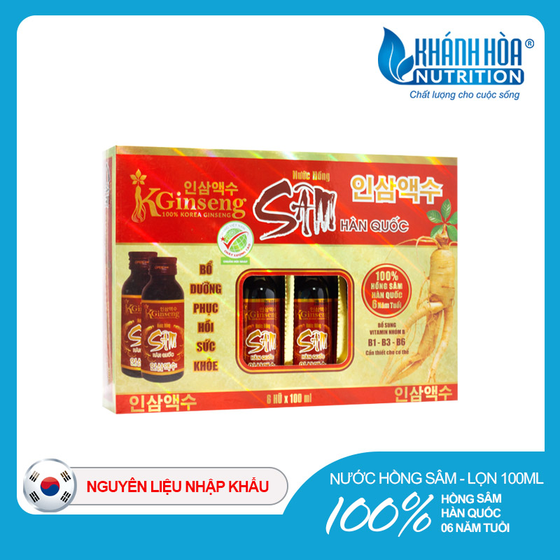 Nước Hồng Sâm Hàn Quốc KGinseng 100% Khánh Hòa Nutrition - Thực Phẩm Bổ Sung Dinh Dưỡng
