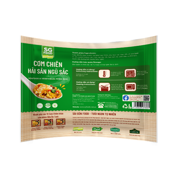 - Cơm Chiên Hải Sản Ngũ Sắc SG Food Túi 250g