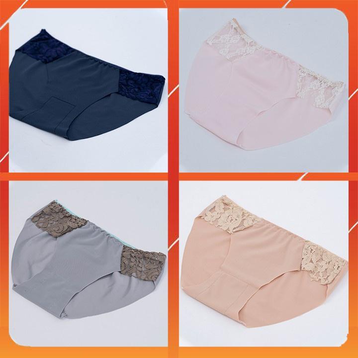 Combo 10 chiếc quần lót nữ đúc su thun lạnh ren viền 2 bên cực kì quyến rũ QL01