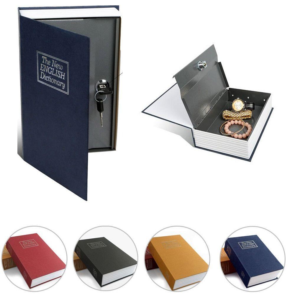 Két Sắt Mini Hình Quyển Sách 18x11.5x5.5cm Khóa Chìa - Giao ngẫu nhiên