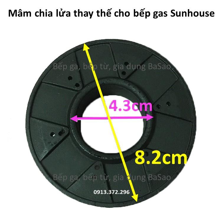 Mâm Chia Lửa (Pép Chia Lửa, Đầu Đốt) Thay Thế Cho Bếp Gas Sun house Đường Kính Trong 43mm, Đường Kính Ngoài 82mm