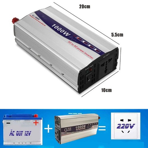 BỘ KÍCH ĐIỆN 12V LÊN 220V SIN CHUẨN 1000W