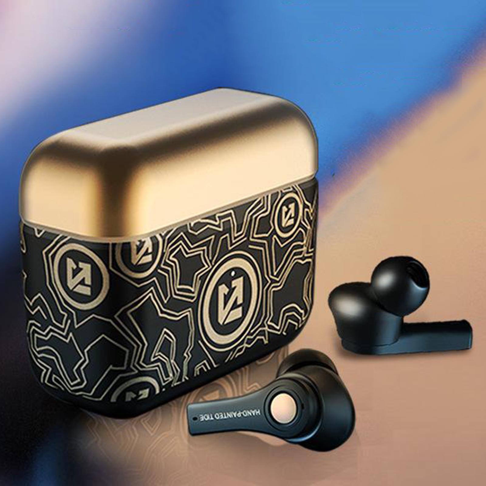 Hifi TS-100 True Wireless Earbuds Bluetooth 5.0 Touch Control with Charging Case IPX5 Sweat Proof Waterproof TWS Stereo in-Ear Built-in Mic Headset