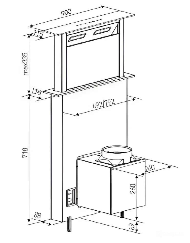 Máy hút mùi Kocher TESLA CXW - 199 DW - Hàng Chính Hãng