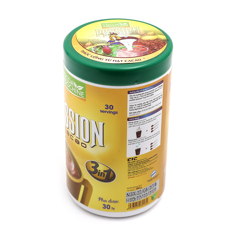 Bột Cacao sữa hoà tan Passion 3 In 1 (Hũ 450g)