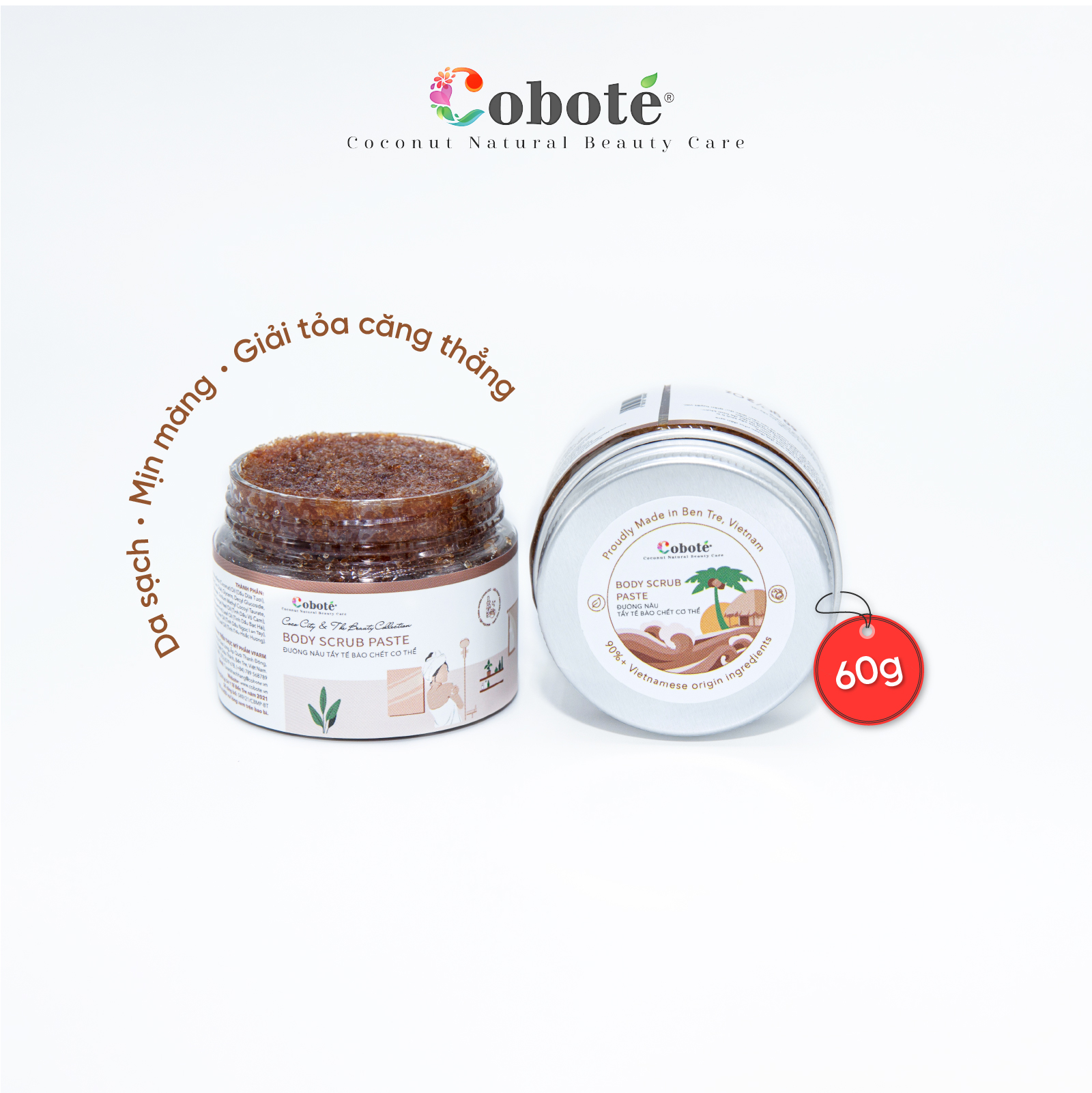 Coboté - Đường nâu Coco City and The Beauty - Body Scrub Paste 60gr