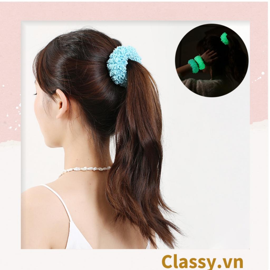 Dây cột tóc Classy phát sáng ban đêm 2 màu led hồng và xanh PK1400