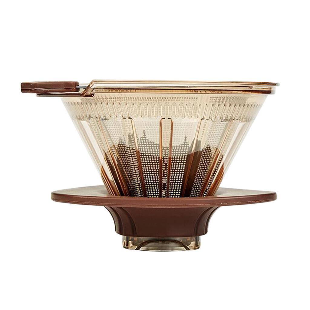Kitchen Pour Over Cone Dripper Reusable Coffee Filter Cone with Cup Stand