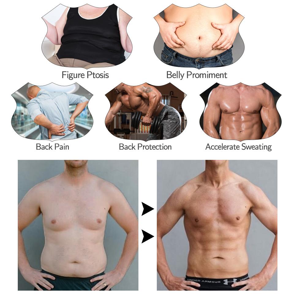Nam Eo Huấn Luyện Áo Mồ Hôi Tông Đơ Cắt Dây Tập Thể Dục Cincher Giảm Cân Giảm Béo Tập Toàn Thân Tập Luyện Fajas Mô Hình Dây