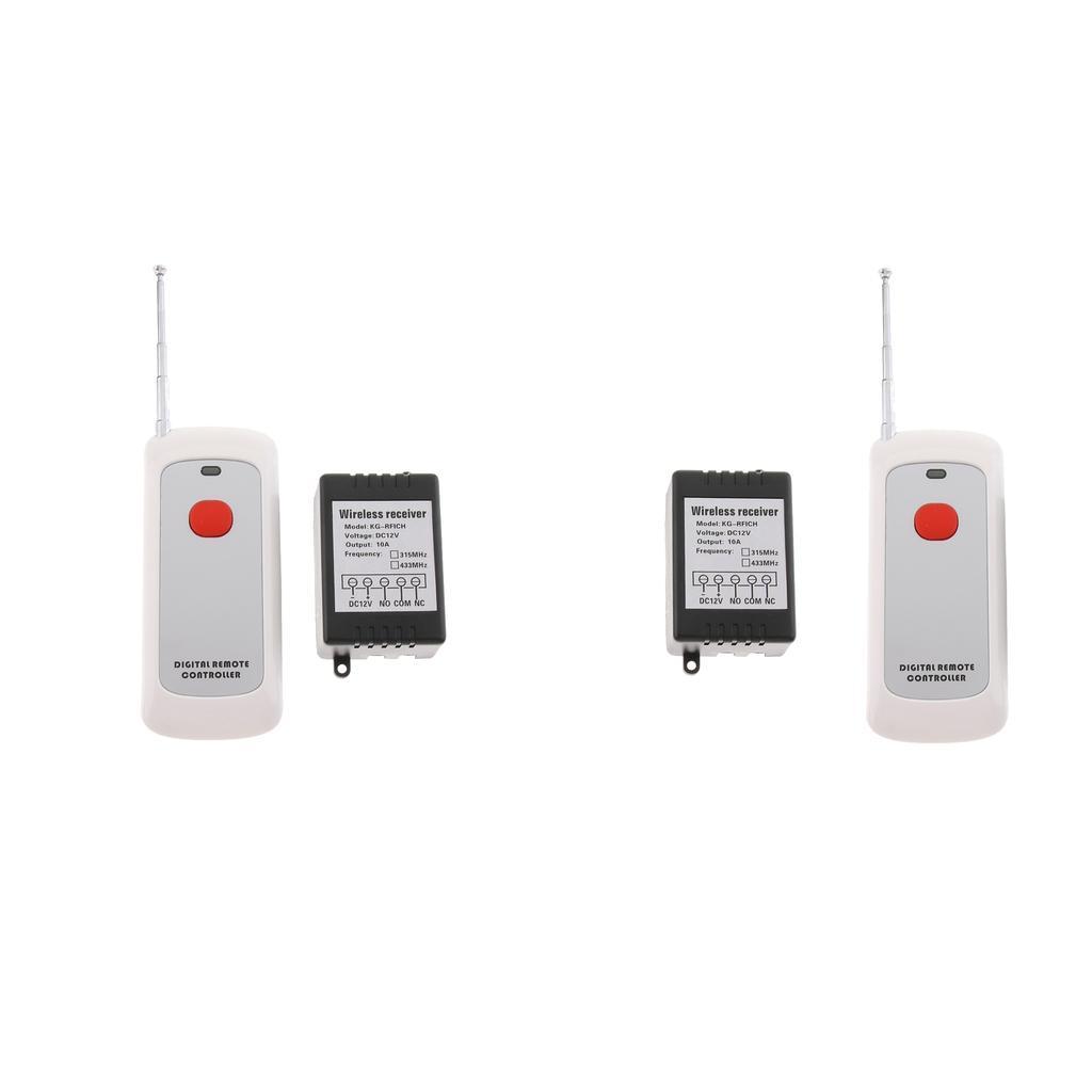 RF Remote Control with Wireless Receiver DC 12V 10A 315/433mHz