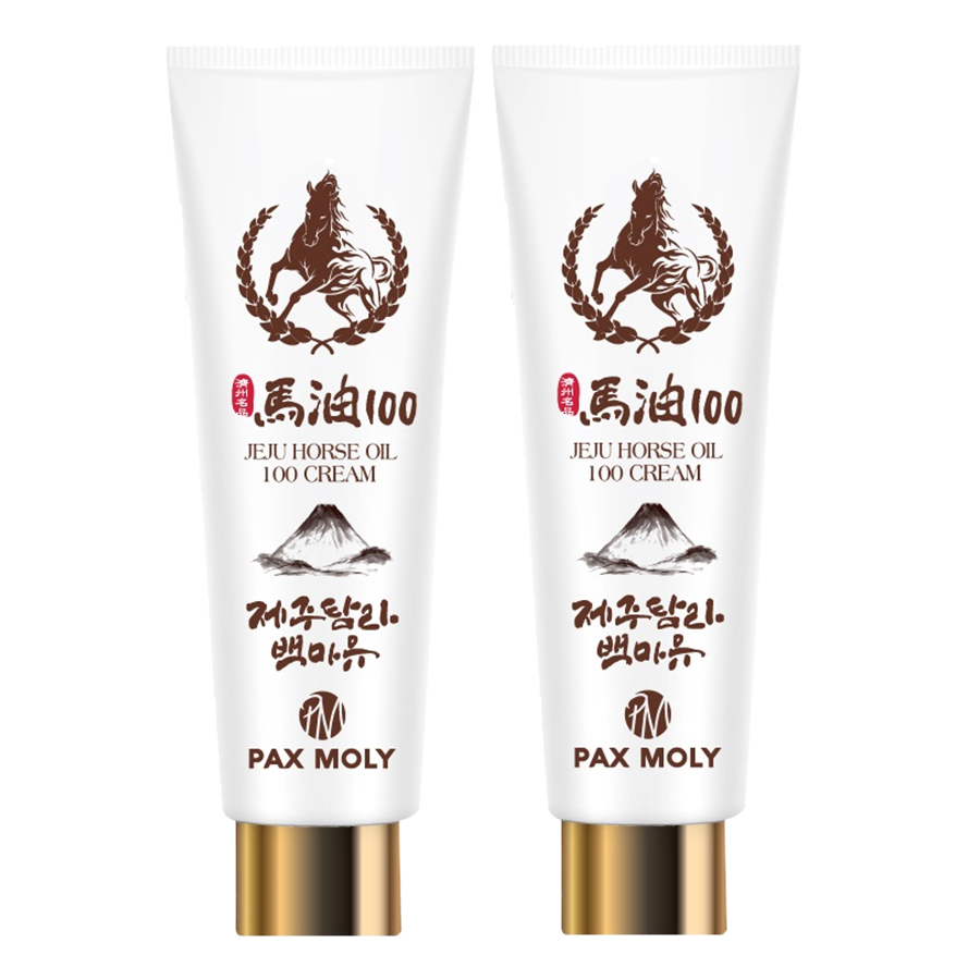 Set 2 Kem Ngăn Ngừa Lão Hóa &amp; Dưỡng Trắng Da Dầu Ngựa Pax Moly (220g x 2)