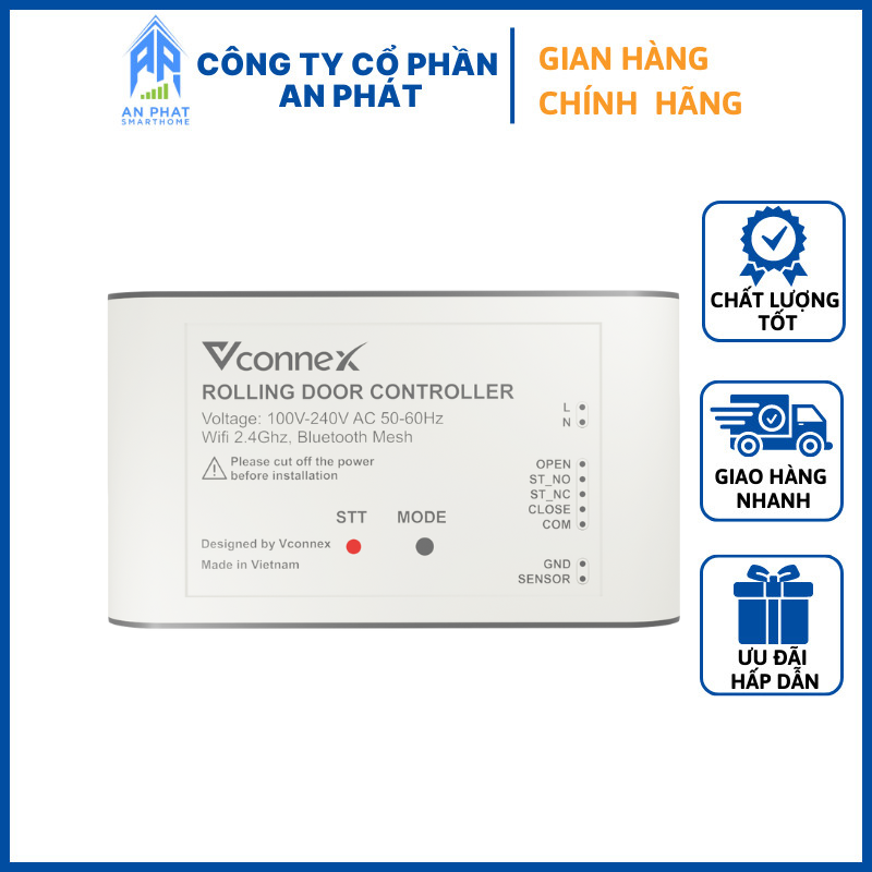 Bộ Điều Khiển Cửa Cuốn Thông Minh Vconnex, Điều Khiển Thông Minh, Lắp Đặt Dễ Dàng