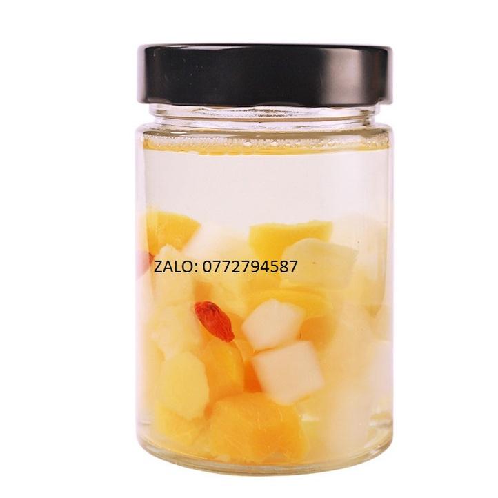 Hũ Thủy Tinh Trụ Tròn Nắp Thiết Bản Dày | 100ML 220ML 280ML 380ML 500ML