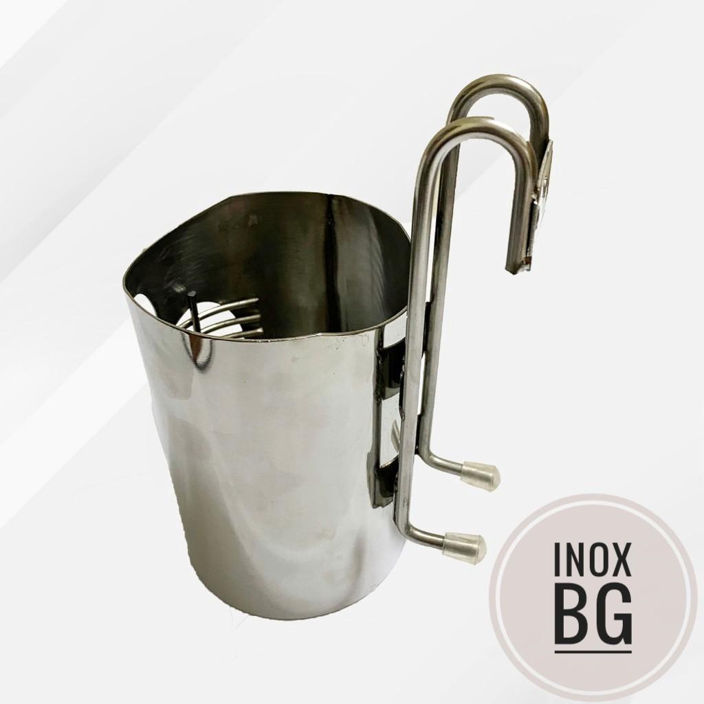Ống đựng đũa inox - Ống đựng đũa muỗng đơn inox cao cấp đơn hình táo