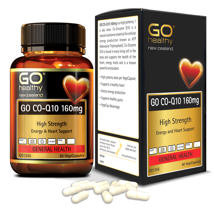 GO Co Q10 160MG 60 VIÊN- Viên uống bổ tim nhập khẩu chính hãng GO Healthy New Zealand