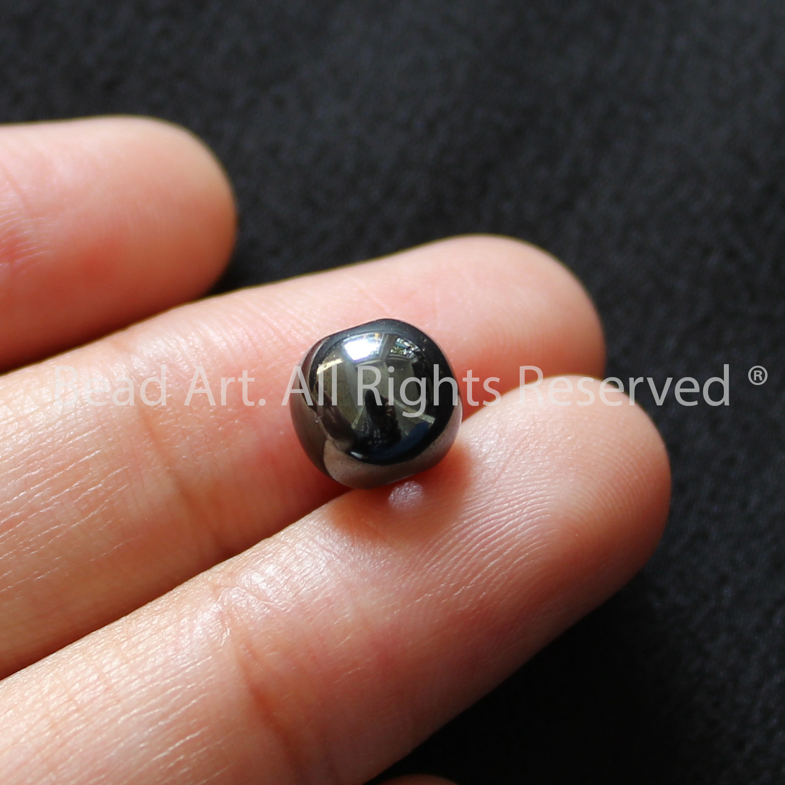 Đá Hematite Đen Tự Nhiên 8MM, Mệnh Thủy, Mộc, Phối Vòng Tay Phong Thuỷ, Chuỗi Hạt - Bead Art