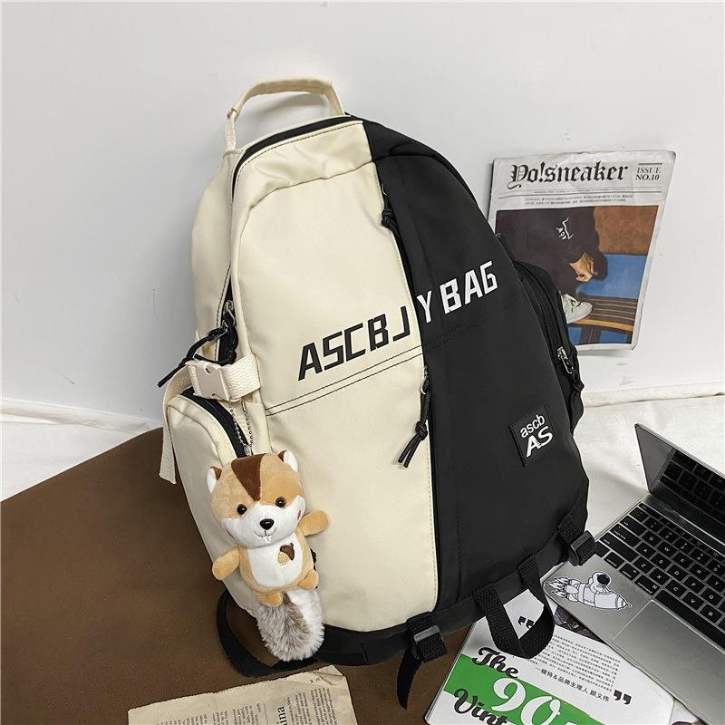 BALO Đi Học có dung tích lớn phối 2 màu chống thấm nước phong cách Unisex dùng để đi học, đi chợi