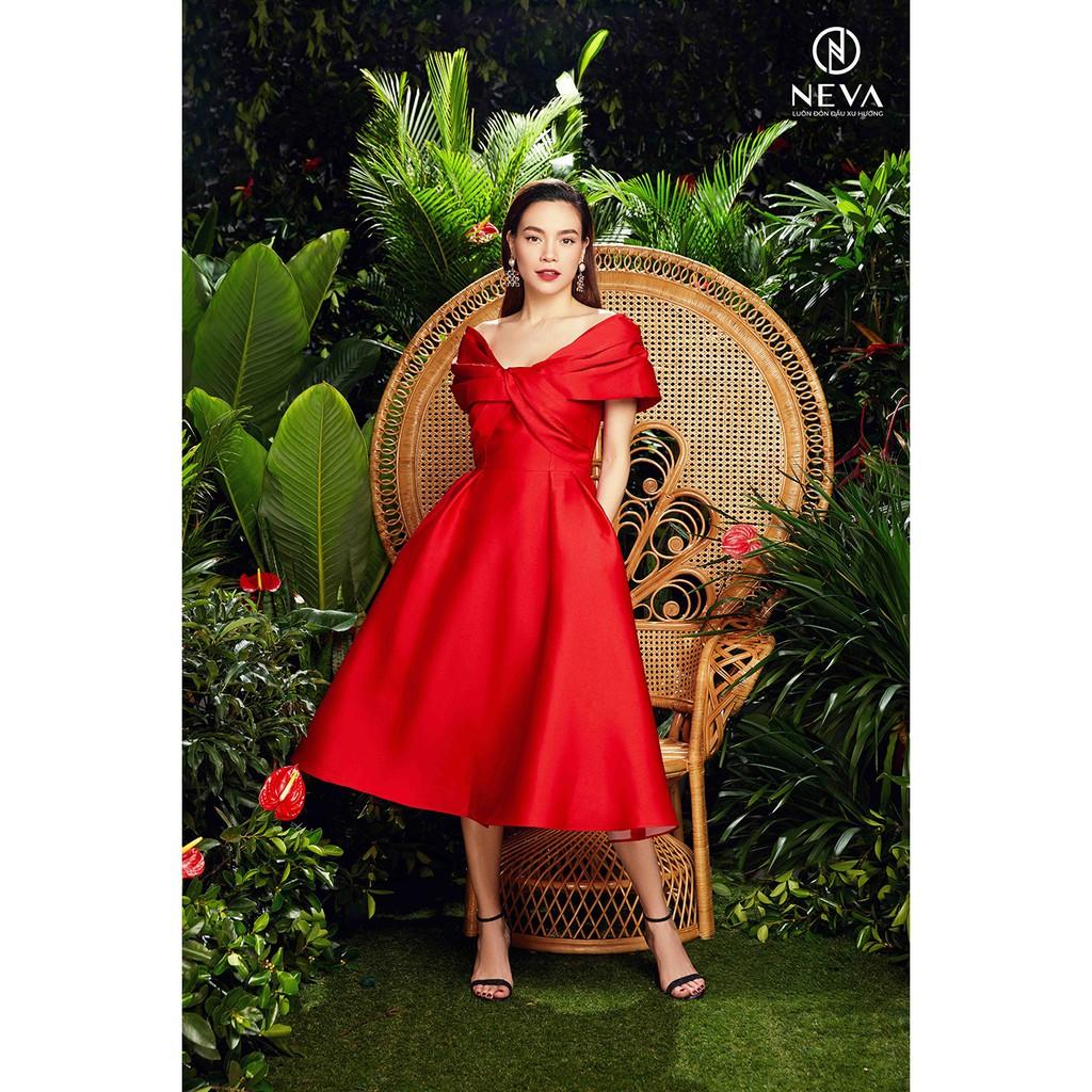 Đầm đỏ off shoulder NEVA 20F2C460079T012