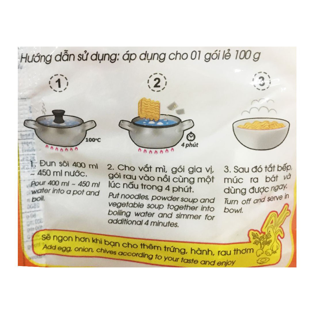Lốc Mì vị Tôm Koreno Jumbo (100G x 10 Gói)