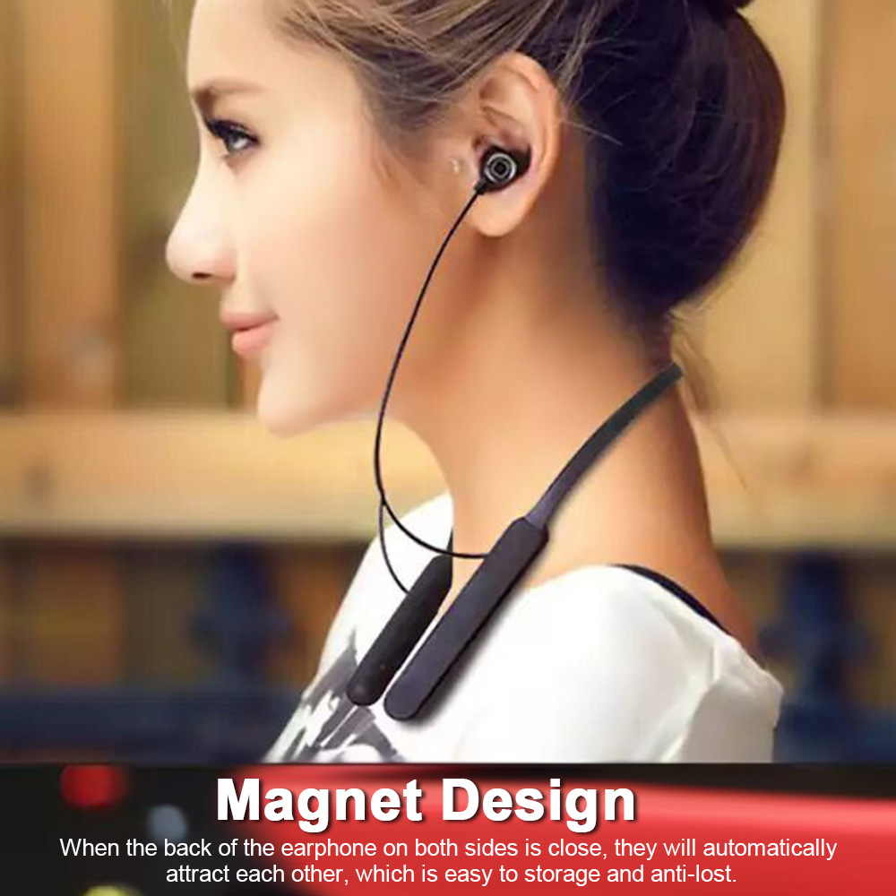 Tai Nghe Thể Thao Đeo Cổ Bluetooth 4.2 Không Dây Có Mic Lượng Pin Lớn