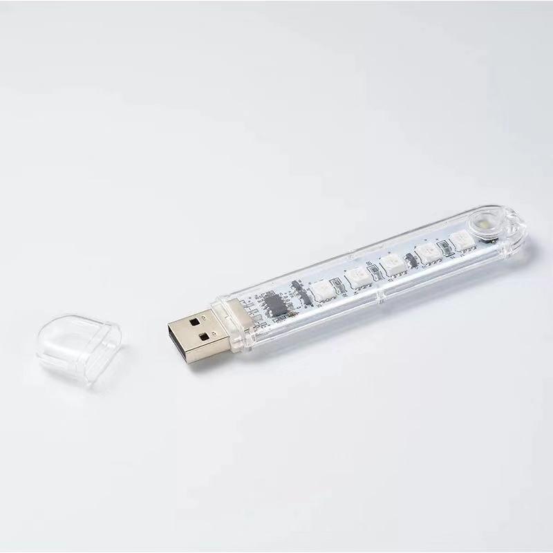Thanh đèn LED mini gồm 3bóng/8bóng/5bóng cổng cắm USB thích hợp để bàn học